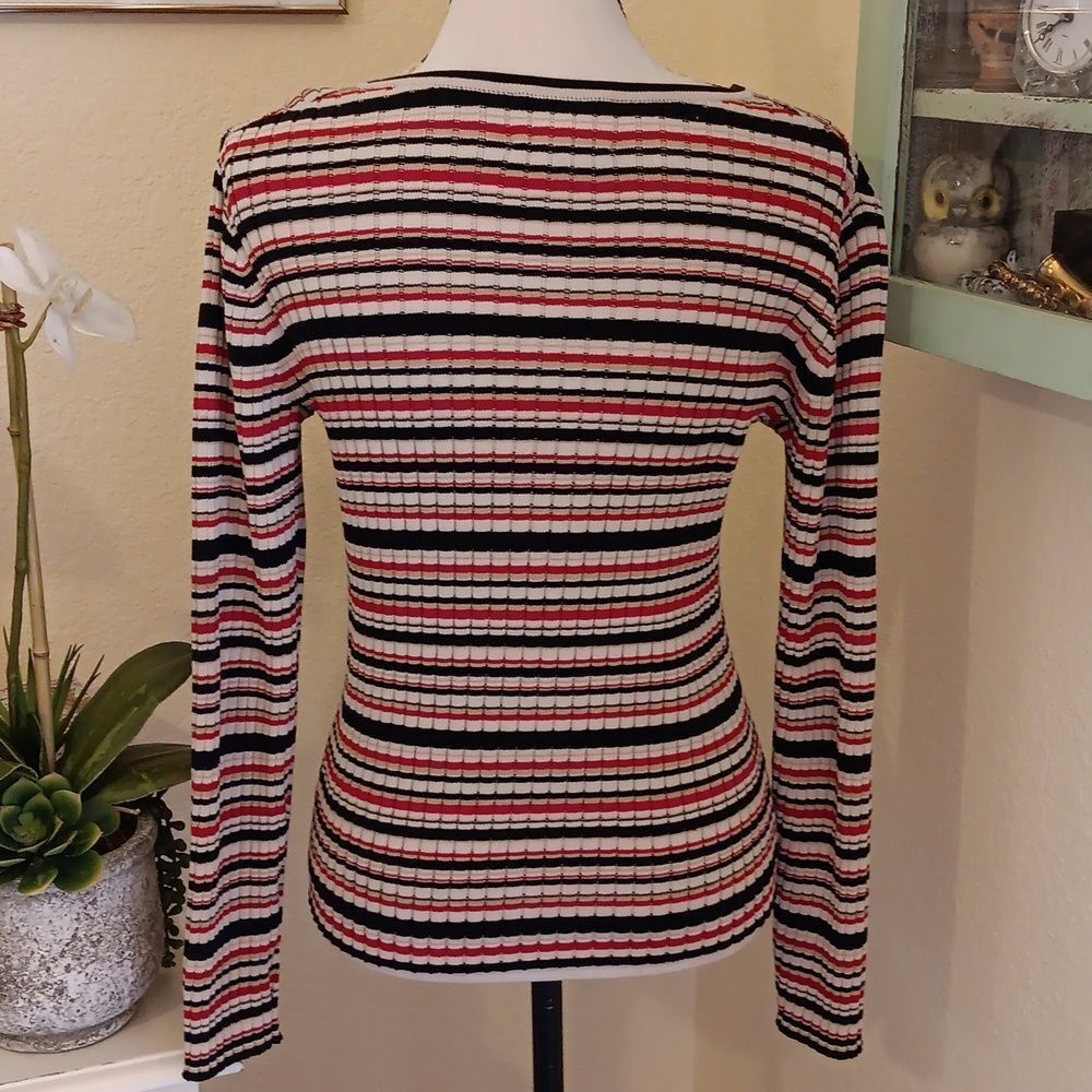 Pendleton Multicolor Striped Knit Top - image 5